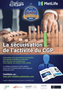 Prix de l'initiative 2022 - CNCEF La sécurisation de l'activité du CGP